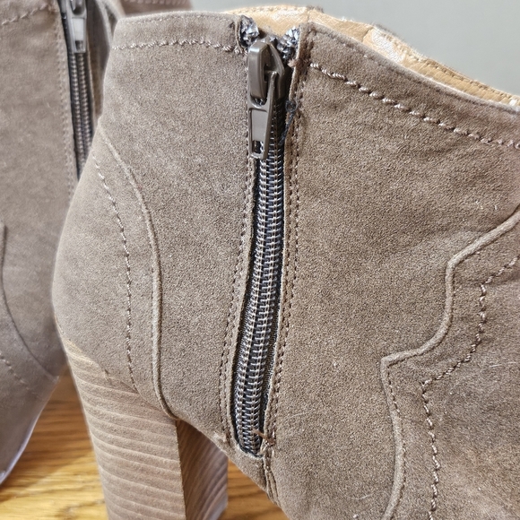 XOXO "Barron" (122267) Open Toe Western Booties Brown Size 7.5 - Picture 6 of 11